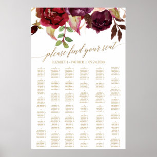Stort sjökort Guld-kalligrafi i elegant Poster