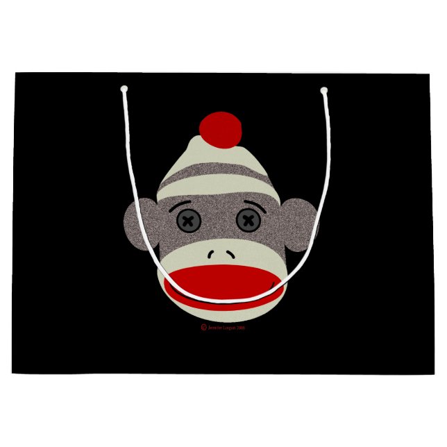 Stort sock monkeyansikte hänger lös (Framsidan)