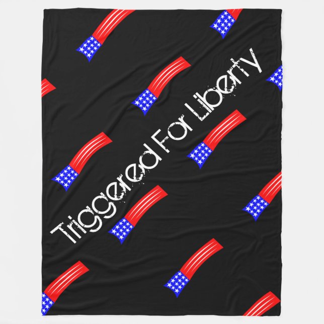 Stort som startas för frihetfiltsvart fleecefilt (Framsidan)