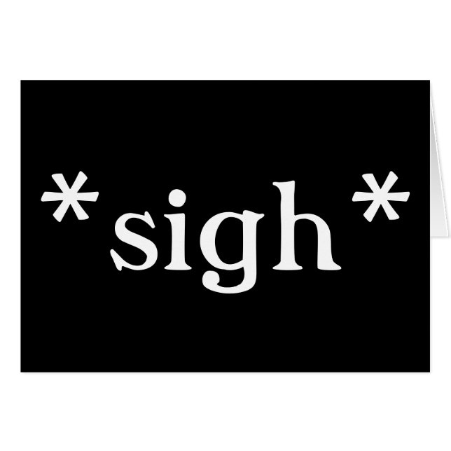 Stort sucka: kort (svart) (Framsidan Horizontal)