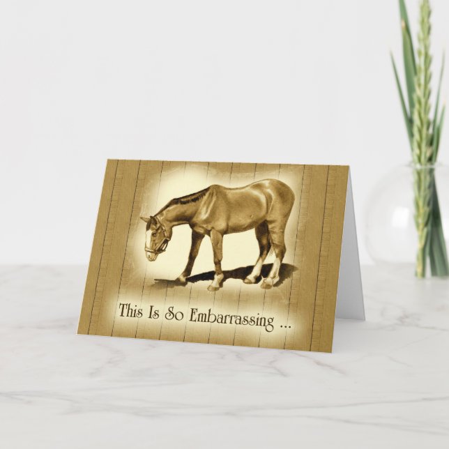 Stort tack: Sträck ut, droopy Horse Tack Kort (Framsida)