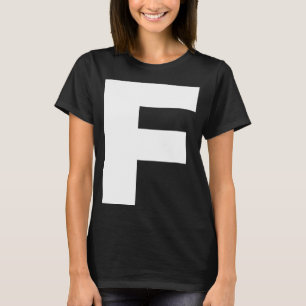Stort teckensnitt med stora bokstäver i fet Brev T Shirt