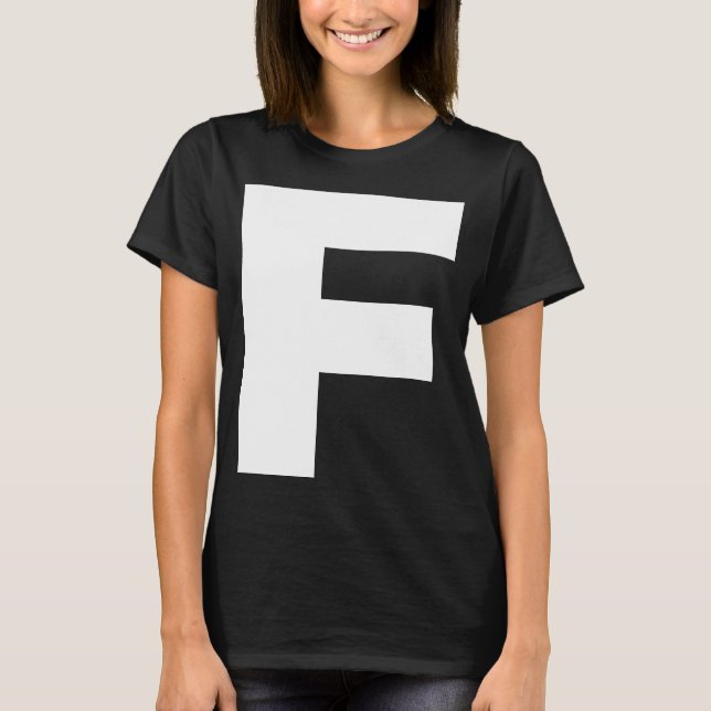 Stort teckensnitt med stora bokstäver i fet Brev T Shirt (Framsida)