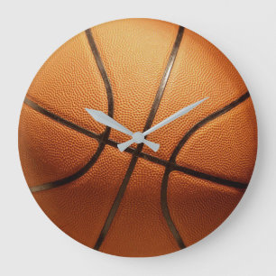 Stort väggklocka för basketboll med traditionell O