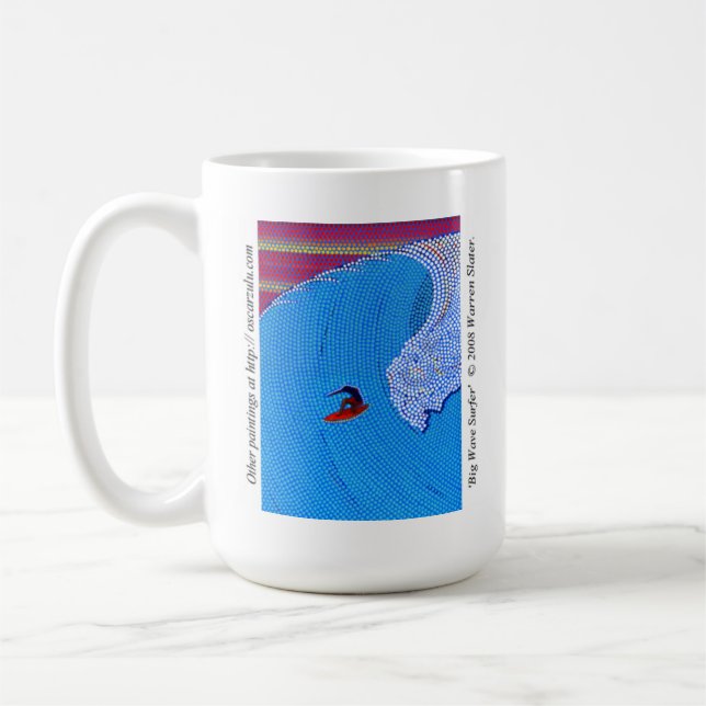 Stort vinka skiffertäckaren/Oscarzulu för surfare Kaffemugg (Vänster)