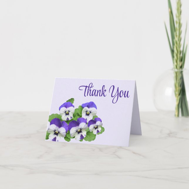 Stort Violett Party Event Blomma Viola Anpassnings Tack Kort (Framsida)