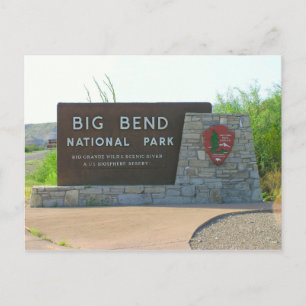 Stort vykort för nationalparken Big Bend