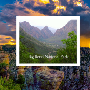 Stort vykort för nationalparken Big Bend