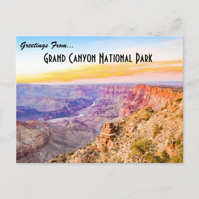 Stort vykort för nationalparken Grand Canyon (Framsida)
