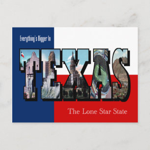 Stort vykort för TEXAS Brev