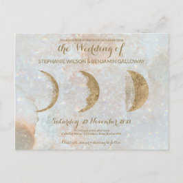 Stort vykort för Zodiac Måne Ice Blue Celestial Gu