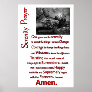 Storträhammare, serenity prayer poster