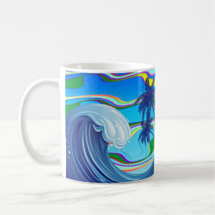 Storvåg i havsområdet Vatten Kaffemugg