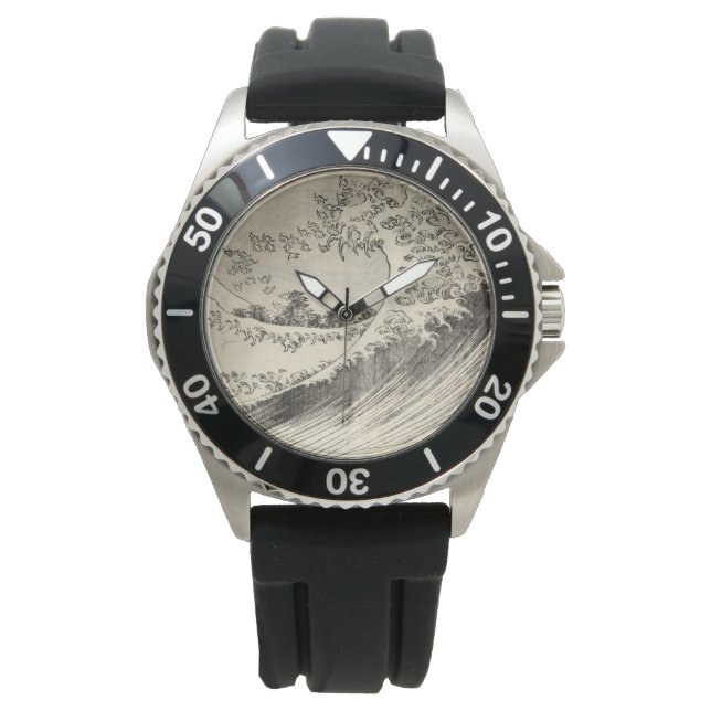 Storvågen (av Katsushika Hokusai) Armbandsur (Framsida)