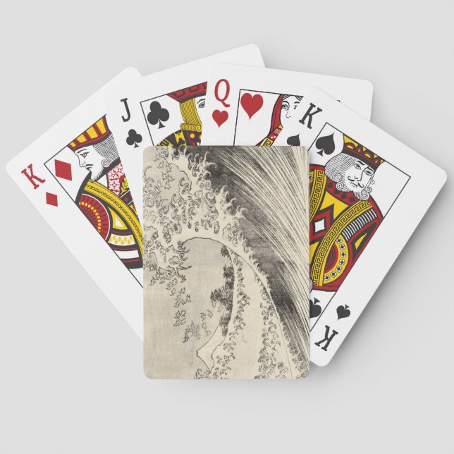 Storvågen (av Katsushika Hokusai) Casinokort (Baksidan)