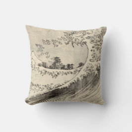 Storvågen (av Katsushika Hokusai) Kudde