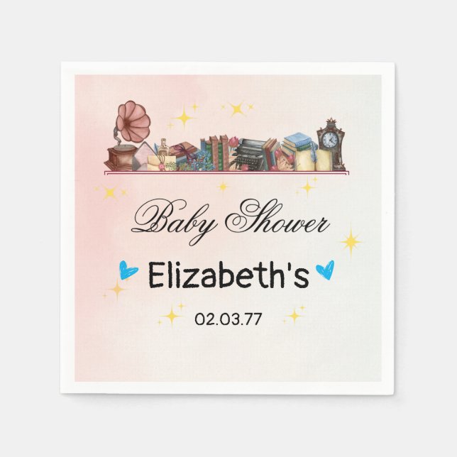 Story Bok Bibliotek, nästa kapitel, babyskor Pappersservett (Framsidan)