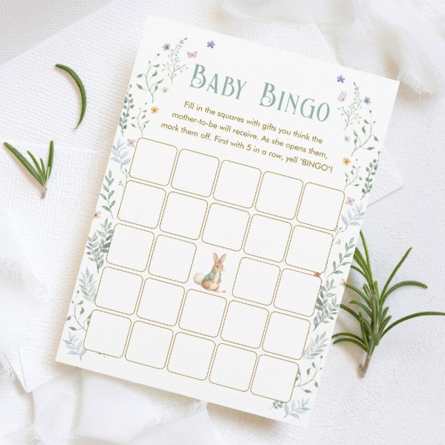 Story Book Baby Shower Baby Bingo Game Card Inbjudningar (Skapare uppladdad)