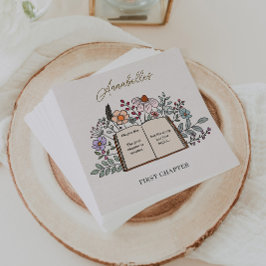 Story Book First Chapter Floral Girls Birthday Pappersservett