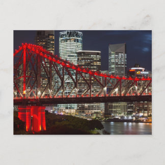 Story bridge Brisbane city skyline Australian dusk Vykort