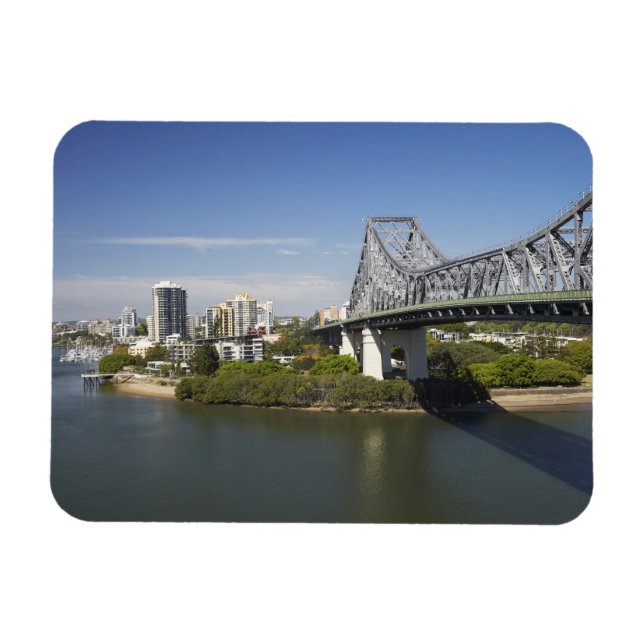 Story Bridge, Brisbanefloden och känguru Magnet (Horisontell)