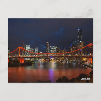 Story Bridge och City i dusk, Brisbane Australia. Vykort