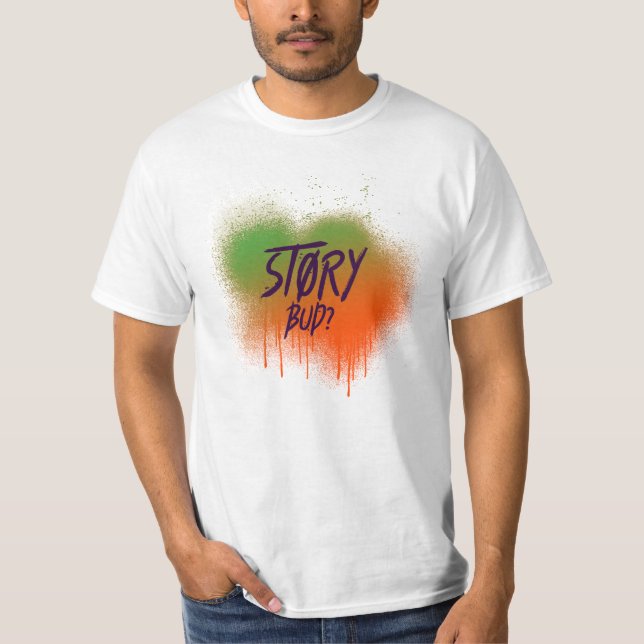 Story Bud? Lusnyirländskt tal T Shirt (Framsida)