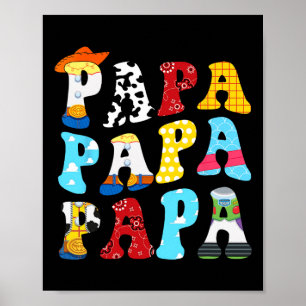 Story Pappa Leksak Boy Story Pappa Fars dag Tee fo Poster