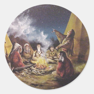 Story Teller Runt Klistermärke