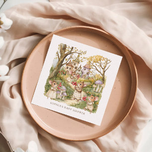 Storybook Animals Vattenfärgsbabyskor Pappersservett