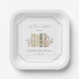 Storybook Baby Shower A New Chapter Paper Plates