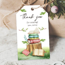 Storybook Baby Shower Bok Bokar Nytt kapitel Presentetikett