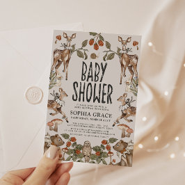 Storybook Baby Shower för storybook-skogen Inbjudningar