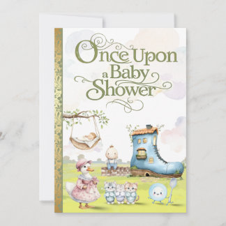 Storybook Baby Shower Invitation Inbjudningar