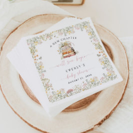 Storybook Baby Shower Pappersservett Girl Wildblom