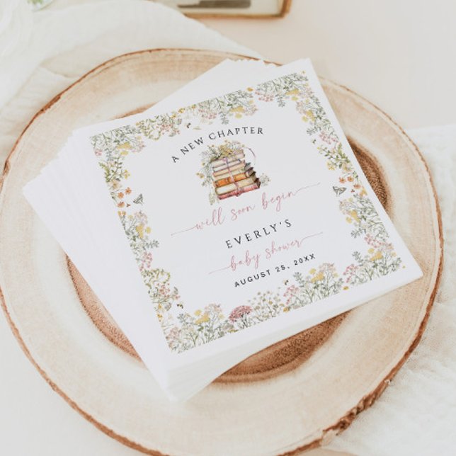 Storybook Baby Shower Pappersservett Girl Wildblom (Skapare uppladdad)