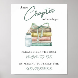 Storybook babydusch - Hjälp Busy Mamma att be om h Poster