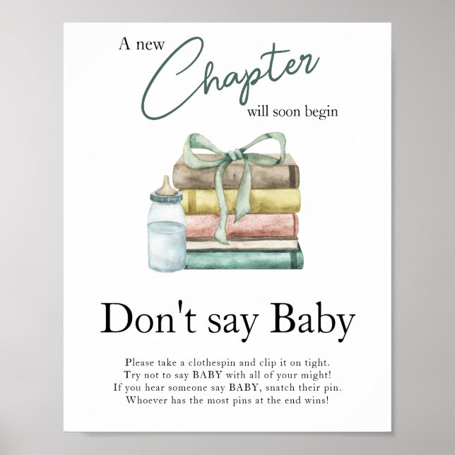 Storybook babydusch - säg inte baby poster (Framsidan)