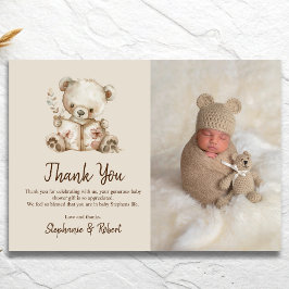 Storybook Bear Photo Baby Shower Tack Kort