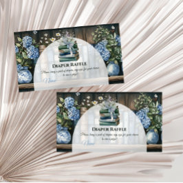 Storybook Blue Boy Library Book Baby Shower Diaper Tilläggskort