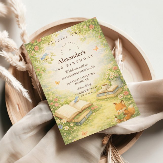Storybook Chapter Two Birthday Inbjudningar (Skapare uppladdad)