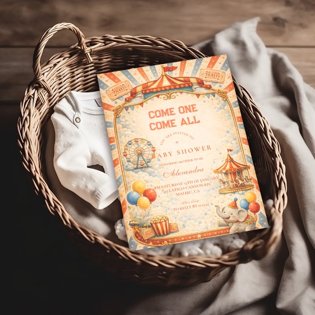Storybook Circus Baby Shower Inbjudningar (Skapare uppladdad)