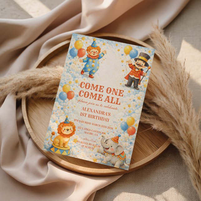 Storybook Circus Friends Birthday Inbjudningar (Skapare uppladdad)