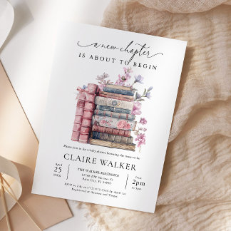 Storybook Coquette Bok New Chapter Baby Shower Inbjudningar