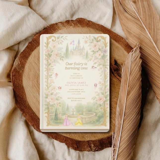 Storybook, fairy first, fairytale 1st birthday inbjudningar (Skapare uppladdad)