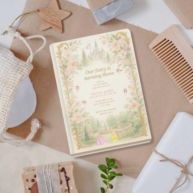 Storybook, fairy first, fairytale 3rd birthday inbjudningar (Skapare uppladdad)