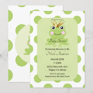 Storybook Fairy Tale Frog Prince Baby Shower Inbjudningar
