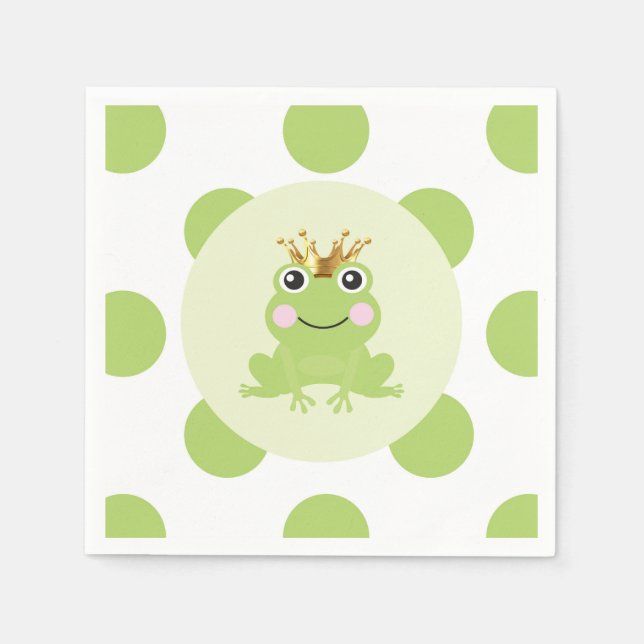 Storybook Fairy Tale Frog Prince Baby Shower Pappersservett (Framsidan)