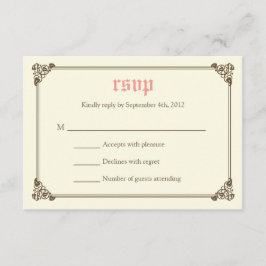 Storybook Fairytale Bröllop OSA Card - Rosa Kort
