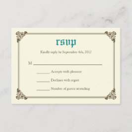 Storybook Fairytale Bröllop OSA Card - Teal Kort